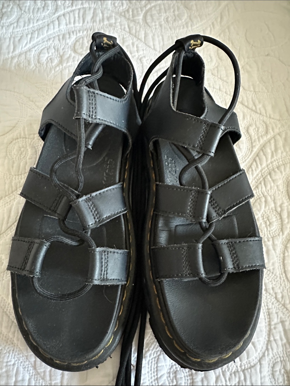 Women’s Doc Marten Black Leather Gladiator Sandals